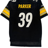 Age 14-16 Pittsburgh Steelers Reebok Nfl Football Jersey - Large Black Polyester