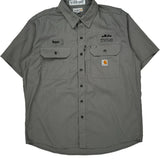 Thrive Carhartt Short Sleeve Shirt - Large Grey Cotton Blend