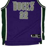 Age 12-13 Milwaukee Bucks Reebok Nba Jersey - Large Purple Polyester