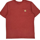 Carhartt T-Shirt - Large Red Cotton
