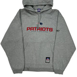 New England Patriots Reebok Nfl Hoodie - Medium Gray Cotton