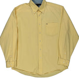 Tommy Hilfiger Shirt - Large Yellow Cotton