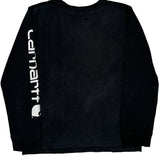 Age 10-12 Carhartt Long Sleeve T-Shirt - Medium Black Cotton