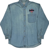 Jeff Gordon Chase Authentics Nascar Denim Shirt - Large Light Wash Cotton