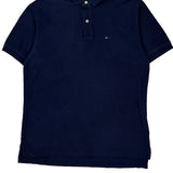 Tommy Hilfiger Polo Shirt - Large Navy Cotton