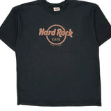 Hard Rock Cafe Graphic T-Shirt - XL Black Cotton