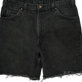 Levis Denim Shorts - 35W UK 16 Black Denim