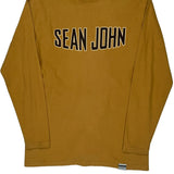 Sean John Spellout Long Sleeve T-Shirt - Medium Brown Cotton