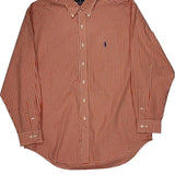 Ralph Lauren Checked Shirt - Large Orange Cotton