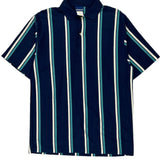 Puritan Single Stitch Polo Shirt - Large Navy Cotton Blend