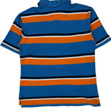 Tommy Hilfiger Striped Polo Shirt - Medium Blue Cotton
