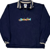 Disney Cartoon 1/4 Zip - Medium Navy Cotton