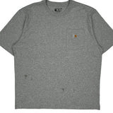 Carhartt T-Shirt - Large Gray Cotton
