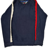 Tommy Jeans Striped Jumper - Large Red Cotton