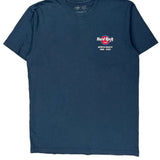 Hard Rock Cafe Graphic T-Shirt - Large Blue Cotton
