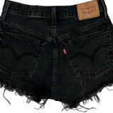 Levis Denim Shorts - 26W UK 6 Black Cotton