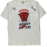 Ryan'S Rowdy Rooters Hanes Single Stitch T-Shirt - Large White Cotton