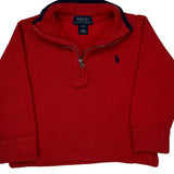 Age 2 Polo By Ralph Lauren 1/4 Zip - 2XS Red Cotton