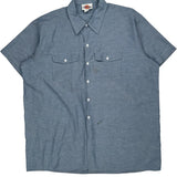 Dickies Short Sleeve Shirt - 2XL Blue Cotton