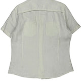 Armani Exchange Short Sleeve Shirt - Large White Linen