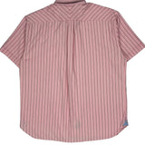 Tommy Hilfiger Striped Short Sleeve Shirt - XL Pink Cotton