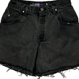Silver Tab Levis Baggy Denim Shorts - 28W UK 10 Black Cotton