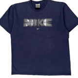 Nike Graphic T-Shirt - Medium Blue Cotton