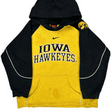 Iowa Hawkeyes, Age 7 Nike College Hoodie - Medium Black Cotton