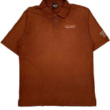 Harley Davidson Polo Shirt - XL Brown Cotton