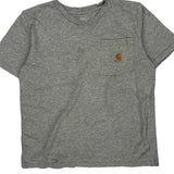 Age 8-10 Carhartt T-Shirt - Small Grey Cotton
