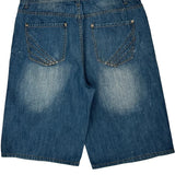 Akademiks Denim Shorts - 36W 12L Blue Cotton