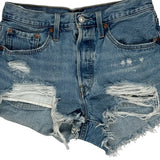 Levis Denim Shorts - 28W UK 8 Light Wash Cotton