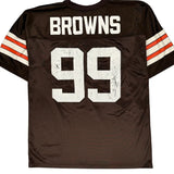 Cleveland Browns Logo Athletics Nfl Football Jersey - Medium Brown Polyester