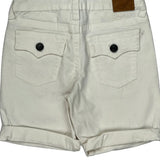 Age 10 True Religion Denim Shorts - Medium White Cotton