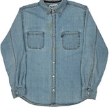 Levis Denim Shirt - Large Light Wash Denim