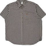 Carhartt Checked Short Sleeve Shirt - Medium Brown Cotton