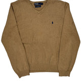 Polo By Ralph Lauren V-Neck Sweater - XL Beige Cotton