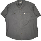 Carhartt Short Sleeve Shirt - 2XL Grey Cotton