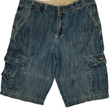 Aeropostale Cargo Shorts - 33W 11L Blue Cotton Blend