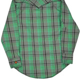 20X Fr Wrangler Checked Shirt - Medium Green Cotton Blend