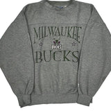 Milwaukee Bucks Lee Sport Nba Sweatshirt - Large Gray Cotton