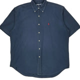 Blaire Ralph Lauren Short Sleeve Shirt - Large Blue Cotton