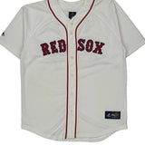 Red Sox Majestic Graphic Football Jersey - Large White Polyester