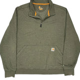 Carhartt Hoodie - 2XL Green Cotton Blend