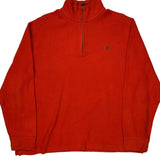 Polo By Ralph Lauren 1/4 Zip - XL Red Cotton