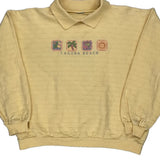 Unbranded Collared Sweatshirt - 2XL Yellow Cotton