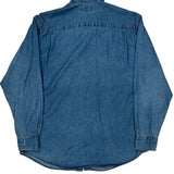 Mead Eye Care Wrangler Denim Shirt - Medium Blue Cotton