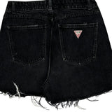 Guess Denim Shorts - 30W UK 12 Black & White Denim
