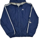 Adidas Windbreaker - 2XL Blue Polyester