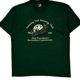 Amazing Feet Running Club Fruit Of The Loom Single Stitch T-Shirt - XL Green Cotton Blend